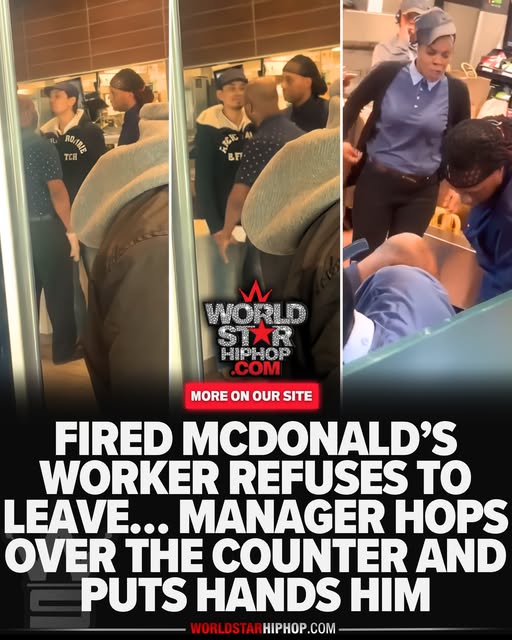 Fired McDonald’s Worker Refuses To Leave… Manager Throws Hands And Serves Him A McBeatdown Behind The Counter